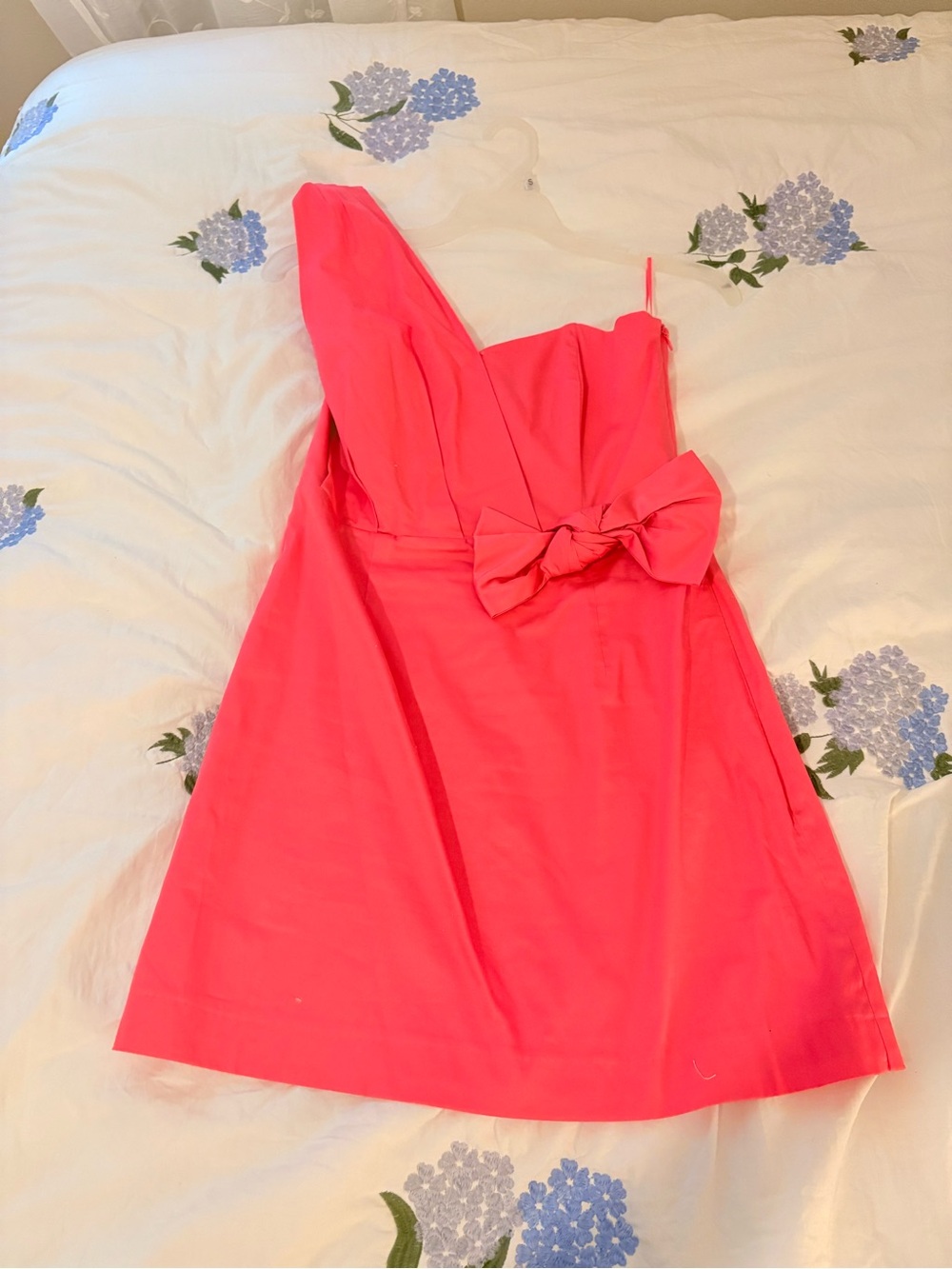 French Connection one shoulder bow dress